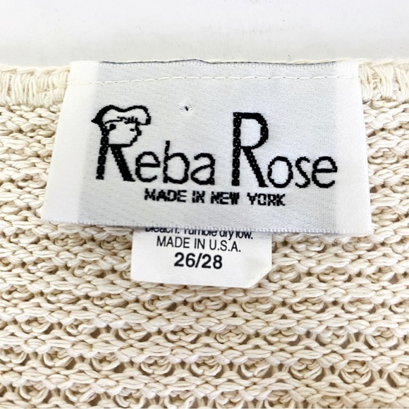 Reba Rose Cream/Black Striped Sweater Size 26/28 - Picture 5 of 6